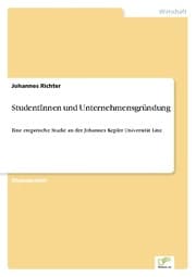Cover von StudentInnen und Unternehmensgründung