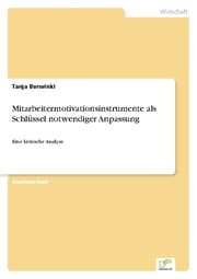 Cover von Mitarbeitermotivationsinstrumente als Schlüssel notwendiger Anpassung
