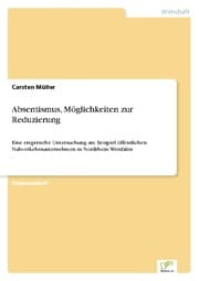 Cover von Absentismus, Möglichkeiten zur Reduzierung