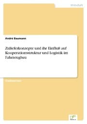 Cover von Zulieferkonzepte und ihr Einfluß auf Kooperationsstruktur und Logistik im Fahrzeugbau