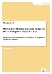 Cover von Messung der Effizienz in Banken mittels der Data Envelopment Analysis (DEA)