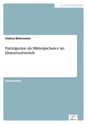 Cover von Partizipation als Bildungschance im Elementarbereich