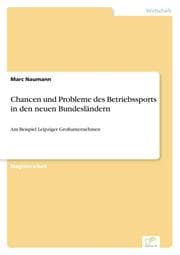 Cover von Chancen und Probleme des Betriebssports in den neuen Bundesländern