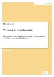 Cover von Vertrauen in Organisationen