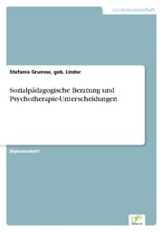 Cover von Sozialpädagogische Beratung und Psychotherapie-Unterscheidungen