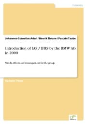 Cover von Introduction of IAS / IFRS by the BMW AG in 2000