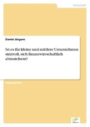 Cover von Ist es für kleine und mittlere Unternehmen sinnvoll, sich finanzwirtschaftlich abzusichern?