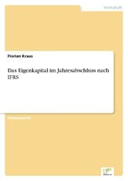 Cover von Das Eigenkapital im Jahresabschluss nach IFRS