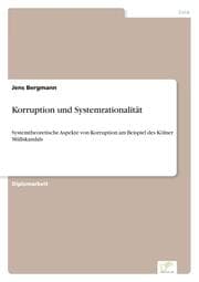Cover von Korruption und Systemrationalität