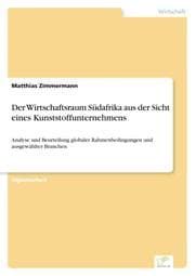 Cover von Der Wirtschaftsraum Südafrika aus der Sicht eines Kunststoffunternehmens