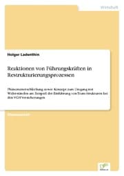 Cover von Reaktionen von Führungskräften in Restrukturierungsprozessen