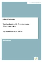 Cover von Das institutionelle Scheitern der Kommunikation