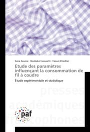 Cover von Etude des paramètres influençant la consommation de fil à coudre