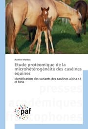 Cover von Etude protéomique de la microhétérogénéité des caséines équines