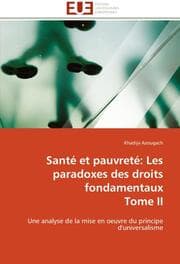 Cover von Sante et pauvrete: Les paradoxes des droits fondamentaux Tome II