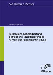 Cover von Betriebliche Sozialarbeit und betriebliche Sozialberatung im Kontext der Personalentwicklung