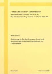 Cover von Optimierung der Bandtrocknung von Arznei- und Gewürzpflanzen hinsichtlich Energieeinsatz und Produktqualität