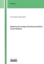 Cover von Spektral einmodige Quantenpunktlaser hoher Brillianz