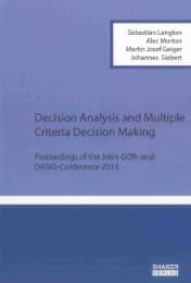 Cover von Decision Analysis and Multiple Criteria Decision Making