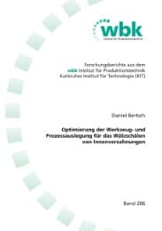 Cover von Optimierung der Werkzeug- und Prozessauslegung für das Wälzschälen von Innenverzahnungen