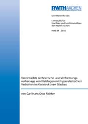 Cover von Vereinfachte rechnerische Last-Verformungsvorhersage von Klebfugen mit hyperelastischem Verhalten im Konstruktiven Glasbau
