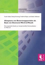 Cover von Akzeptanz von Bewertungsportalen als Basis von Electronic Word-of-Mouth