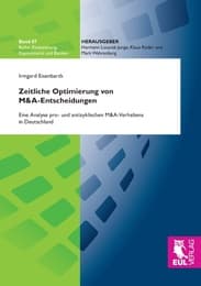 Cover von Zeitliche Optimierung von M&A-Entscheidungen