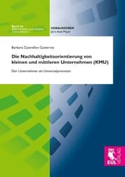 Cover von Die Nachhaltigkeitsorientierung von kleinen und mittleren Unternehmen (KMU)
