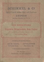 Cover von Die Bereitung von Liquoeren, Branntweinen, Arac, Cognac, Frankbranntwein, Rum etc. auf kaltem Wege (Reprint von 1892)