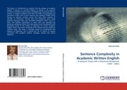 Cover von Sentence Complexity in Academic Written English