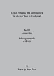 Cover von Deutsche Verfassungs - und Rechtsgeschichte