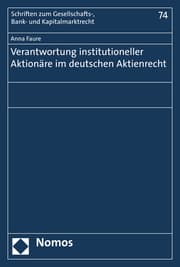 Cover von Verantwortung institutioneller Aktionäre im deutschen Aktienrecht