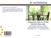 Cover von Trinkwasser.Was u.a.Frank Heinrich dazu sagt