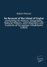 Cover von An Account of the Island of Ceylon