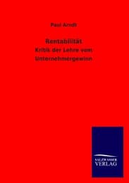 Cover von Rentabilität