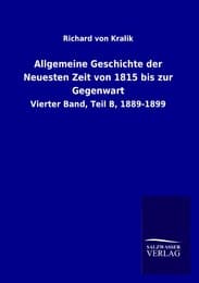Cover von Allgemeine Geschichte der Neuesten Zeit von 1815 bis zur Gegenwart