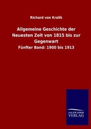 Cover von Allgemeine Geschichte der Neuesten Zeit von 1815 bis zur Gegenwart
