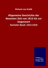 Cover von Allgemeine Geschichte der Neuesten Zeit von 1815 bis zur Gegenwart
