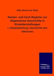 Cover von Namen- und Sach-Register zur Allgemeinen Geschichte in Einzeldarstellungen