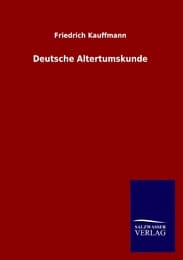 Cover von Deutsche Altertumskunde