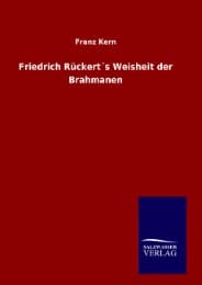 Cover von Friedrich Rückert's Weisheit der Brahmanen