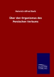 Cover von Über den Organismus des Persischen Verbums