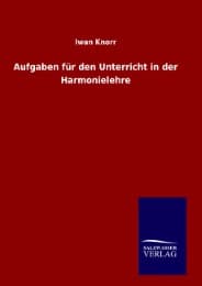 Cover von Aufgaben für den Unterricht in der Harmonielehre