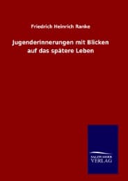 Cover von Jugenderinnerungen mit Blicken auf das spätere Leben