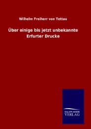 Cover von Über einige bis jetzt unbekannte Erfurter Drucke