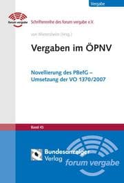 Cover von Vergaben im ÖPNV