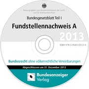 Cover von BGBL Fundstellennachweis A 2013
