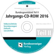 Cover von Bundesgesetzblatt Teil II Jahrgangs-CD-ROM 2016