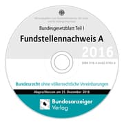 Cover von BGBL Fundstellennachweis A 2016 CD-ROM