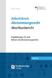 Cover von Arbeitskreis Abstammungsrecht: Abschlussbericht